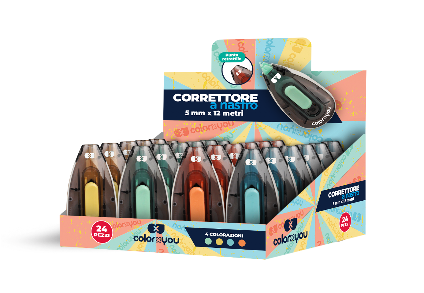 CORRETTORE A NASTRO 5mmx12m COLOR X YOU Foto prodotto